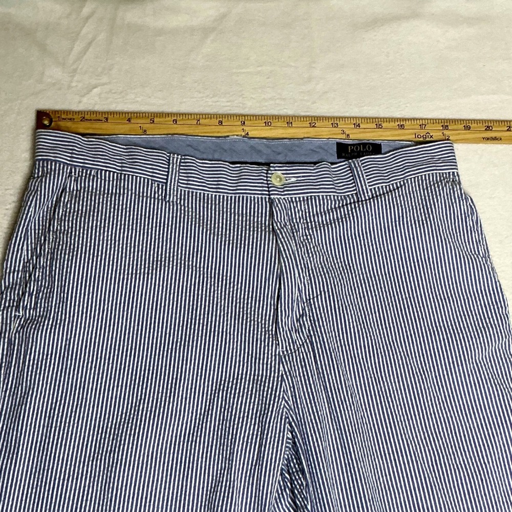 Polo Ralph Lauren Seersucker Striped Stretch Classic Fit Mens Chino Pants 35x31 - Picture 4 of 8